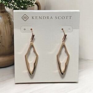 NWT! Kendra Scott Elongated Abbie Open Frame Earrings in Rose Gold